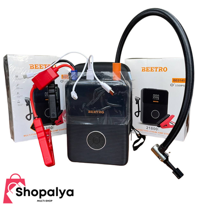 BEETRO booster Batterizs 2000A+ POWERBANK 21800mAh+compresseur 10BAR avec torche et pochette