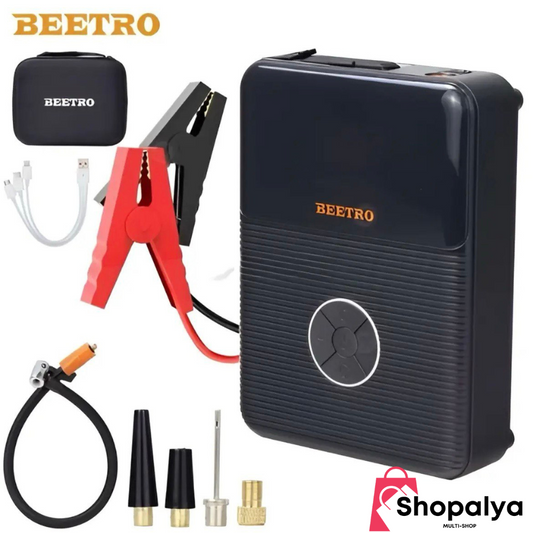 BEETRO booster Batterizs 2000A+ POWERBANK 21800mAh+compresseur 10BAR avec torche et pochette